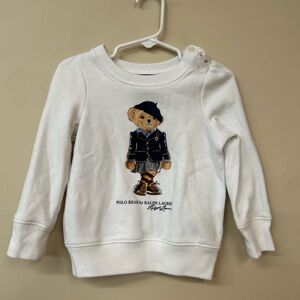 Polo by Ralph Lauren Kids White Bear Sweater size 2t